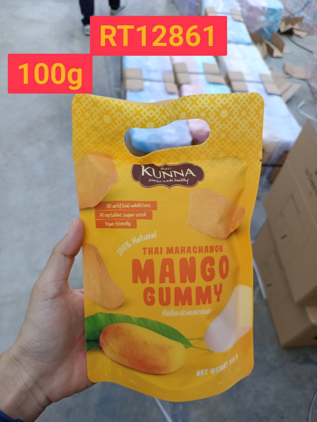 KUNNA Thai Mahachanok Mango Gummy 100g.